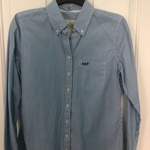 Abercrombie and Fitch button up striped shirt
